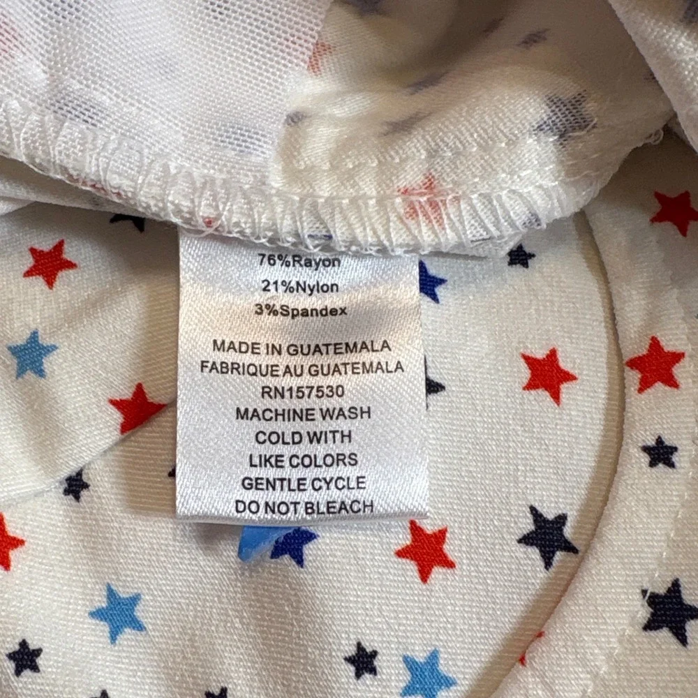 Kate Park Womens Star Print Shorts Red White Blue Patriotic Americana Size M NEW - Picture 6 of 6